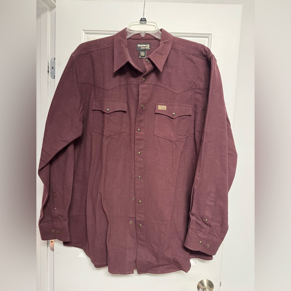 Guided Series XL Men’s Burgundy flannel heavyweight